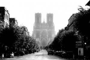 Link_Karl-Heinz_Kathedrale von Reims morgens gegen 7 Uhr