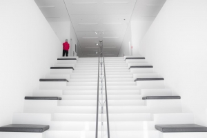 Treppe mit Mann